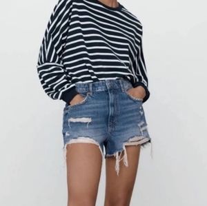 Zara High Waisted Denim Shorts